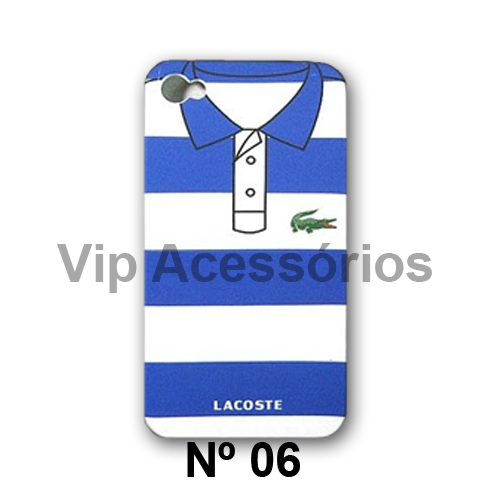 Capa Case Para Iphone 4 e 4s - LACOSTE N 06