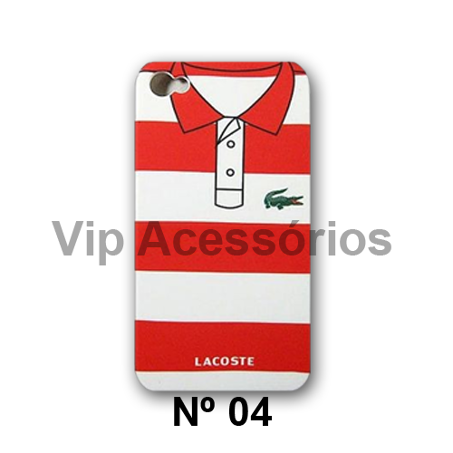 Capa Case Para Iphone 4 e 4s - LACOSTE N 04